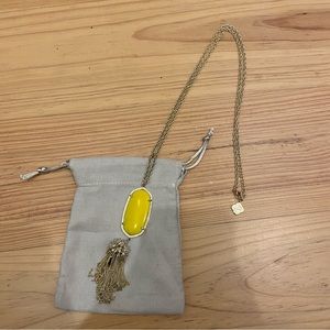 Kendra Scott 30” yellow tassel necklace